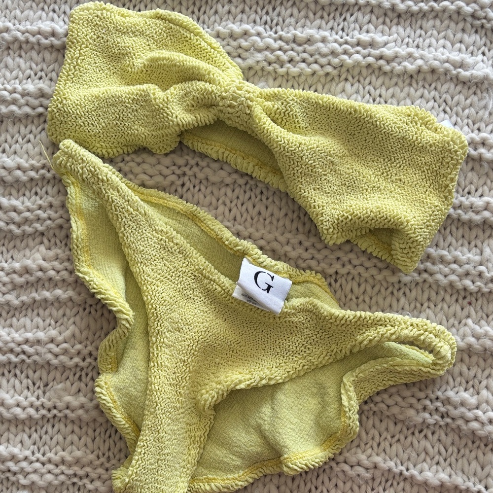 Hunza G Lemon Textured Bikini